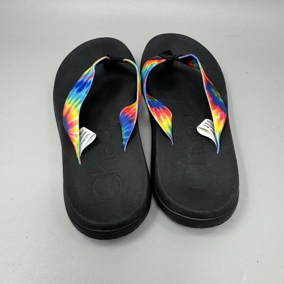Chaco Chillos Womens Rainbow Tie Dye Flip Flop Thong Sandals Size 8 - Picture 6 of 8